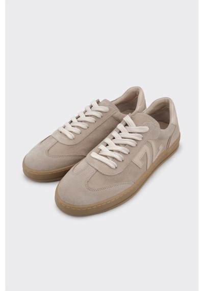 Derinet Hakiki Deri Comfort Taban Kadın Sneaker Bej Süet Bej Süet