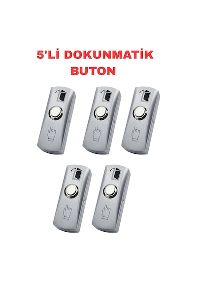 Sr-723 Paslanmaz Çelik Kapı Açma Butonu No Nc Com Metal Çıkış Butonu Geçiş Kontrol Sistemi 5 Adet Genel