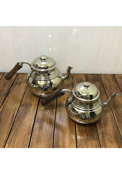 Dövme Bakır Çaydanlık Orta Boy, B1505260 Gümüş