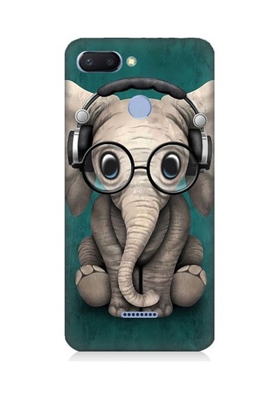 Xiaomi Redmi 6 Uyumlu Dahi Yavru Fil Desenli Silikon Kılıf