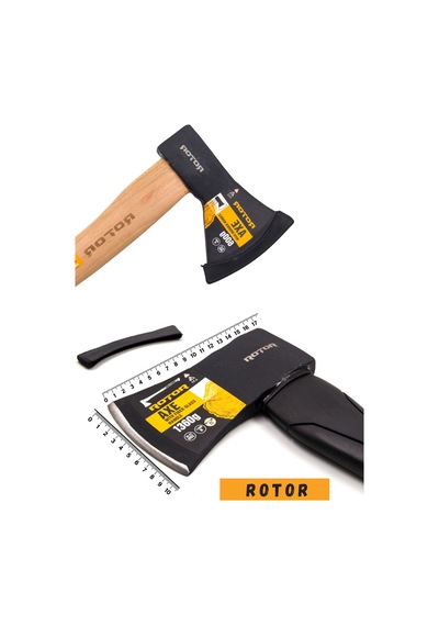 Rotor Ahşap Saplı 1500gr+600gr 2 Li Balta Nacak Seti