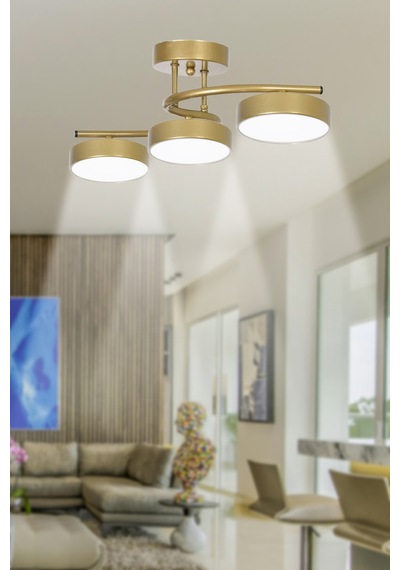Burjuva Modern Salon Yatak Odası Giyinme Odası Mutfak Beyaz Işık Ledli Eskitme Renk 3 Lü Led Avize Eskitme Eskitme