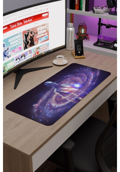 Mass Effect Kaymaz Dikişli Kauçuk Oyuncu Mousepad V4 - 70x30 Xl Gaming Mouse Pad Fare Altlığı