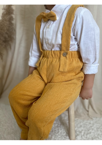 Miababy Papyonlu Fitilli Üçlü Takım HARDAL
