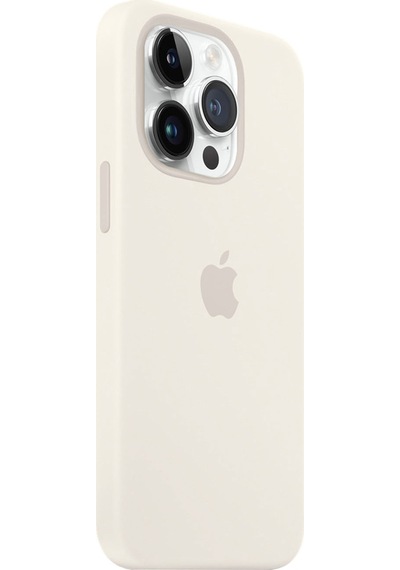 Apple Uyumlu iPhone 15 Pro Logolu Kılıf Lansman Silikon Kılıf - Beyaz