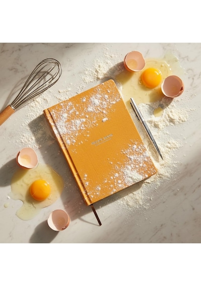 Tarif Defteri A5 Boyutunda Sert Kapaklı 100+ Tariflik Recipe Journal, Ölçü Tablosu, Not Alanı Sarı