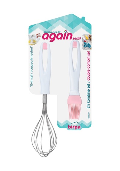 Again Silikon Yumurta Fırçası & No 1 Small Çırpıcı Seti