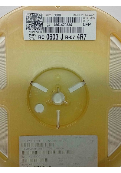 Rc0603jr074r7 4.7r 603 Smd Direnç 1000 Adet