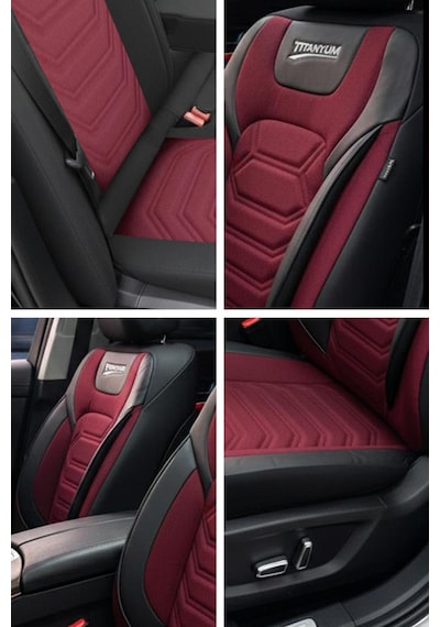 Titanyum Serisi Lüks Keten Oto Koltuk Kılıfı- Hyundai İ20-i30-accent-blue-era-getz Uyumlu Bordo