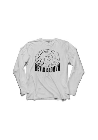 Beyin Bedava Attım Hafızaya Okul Ders Sınav Uzun Kollu Tişört (518425144)