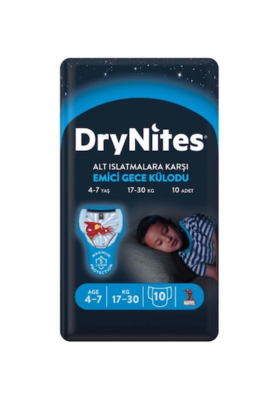 Huggies Drynites Erkek Emici Gece Külodu 4 - 7 Yaş 30 Adet