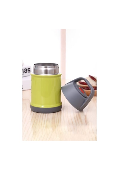 Yeşil 304 Çelik 560 Ml Vakum Yemek Mama Saklama Termosu Mug Cin72 Yeşil