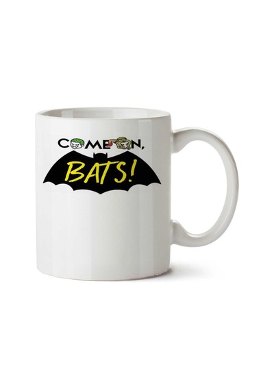 Come On, Bats İki Tarafı Baskılı Kupa Bardak Çok Renkli
