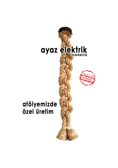 60Cm 3 Lü Duylu Ve Rozanslı 2Cm-Siyah Duy
