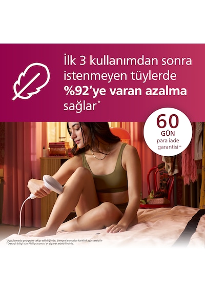 Philips Lumea BRI921/00 Lazer Epilasyon IPL Tüy Alma Cihazı+Kaş Düzeltici,Yüz+Vücut+Hassas Bölge Kullanımı