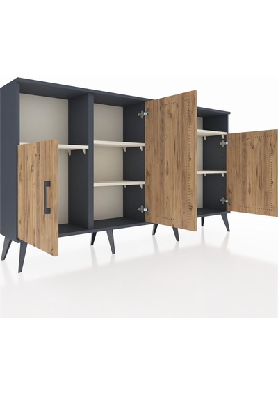 Arges Konsol 5 Raflı 4 Kapaklı 176x30x99 Antrasit-çam/aytaşı Atlas Çam/aytası - Antrasıt Arges Konsol 5 Raflı 4 Kapaklı 176x30x99 Antrasit-çam/aytaşı Atlas Çam/aytası - Antrasıt