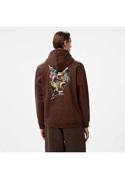 Primitive Courage Hood Erkek Kahverengi Hoodie Düz Papfa2407