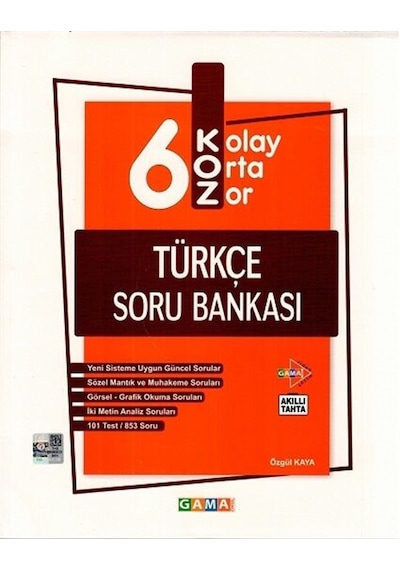 6.Sınıf KOZ Türkçe Soru Bankası- Gama Okul