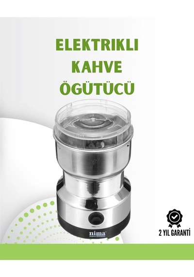 Hubrendy Tekno Kahve Ve Baharat Değirmeni Kompakt, Hafif, Hızlı Öğütme, Şeffaf Kapaklı, Kolay Kull Diğer