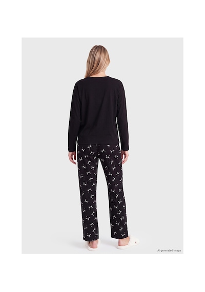 LC Waikiki Alıta Cıty Farkıyla Lcw Young Siyah Penye Baskılı Uzun Kollu Kadın Pijama Takım Siyah - 929503587 Siyah LC Waikiki Alıta Cıty Farkıyla Lcw Young Siyah Penye Baskılı Uzun Kollu Kadın Pijama Takım Siyah - 929503587 Siyah