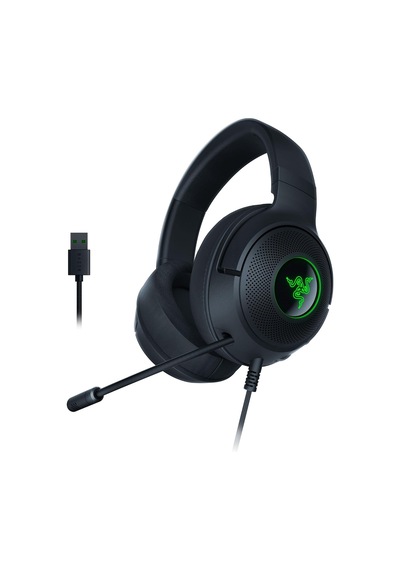Kraken V3 X Kablolu Usb Oyun Kulaklığı: Hafif Yapı - Triforce 40mm Sürücüler - Hyperclear Kardioid Mikrofon - 7.1 Surround Ses - Chroma Rgb Aydınlatma - Siyah Diğer