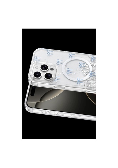 Onegif Apple Uyumlu   iPhone 16 Pro Max Misk Simli Magsafe Kapak - Desen 3