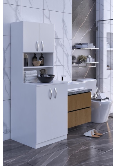 Dekorfim DF03101B Çamaşır Makinesi Dolabı Banyo Dolabı