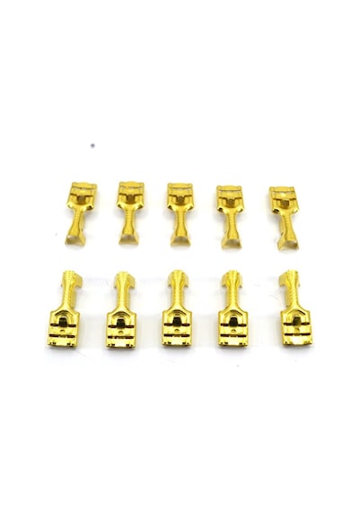 6.3mm Dişi Fiş Pirinç Terminal Kablo Ucu 10 Adet
