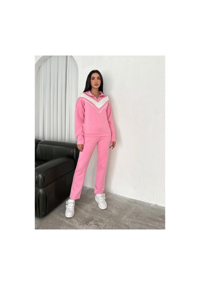 Gugus Kadın Içi Polarlı Kışlık Modal Kumaş Dik Yaka Fermuarlı Garnili V Takım Oys Model Pembe Gugus Kadın Içi Polarlı Kışlık Modal Kumaş Dik Yaka Fermuarlı Garnili V Takım Oys Model Pembe