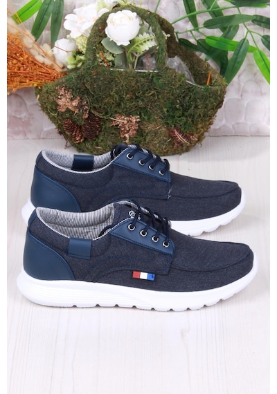 Fort Dks 020 Hafif Rahat Keten Sneaker Erkek Ayakkabı Mavi