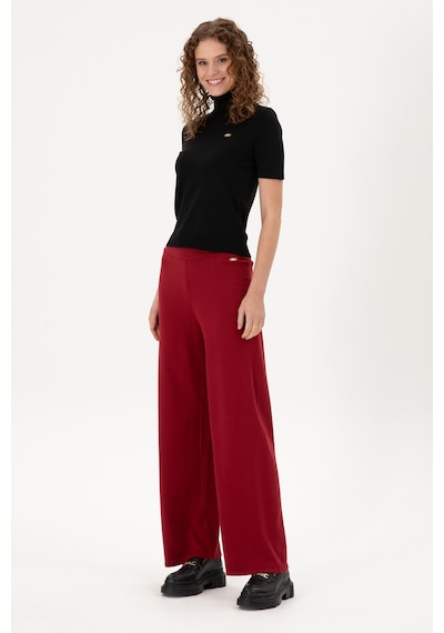 U.S. Polo Assn. Kadın Vişne Loose Fit Triko Pantolon 50297151-VR223