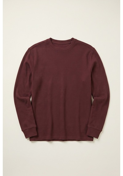 Jsco Erkek Mor 6210 0 Yaka Basic Waffle Sweatshirt