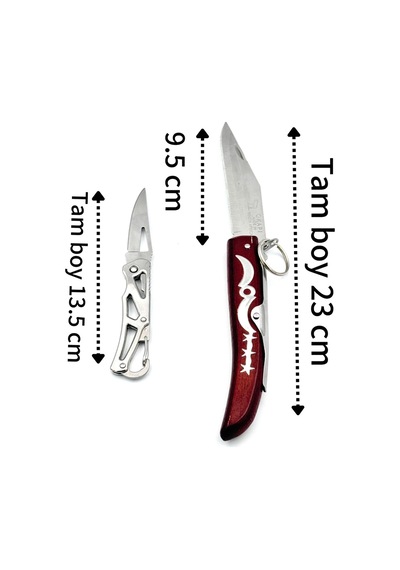 Halkalı Model 23 Cm Kamp Çakı Anahtarlık 13,5 Cm Çakı Çok Renkli