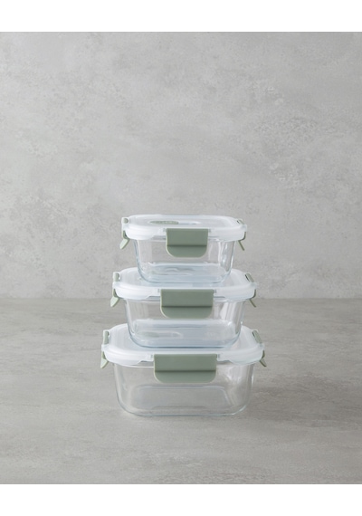 English Home Mila Borosilikat Saklama Kabı 800 Ml Yeşil Yeşil