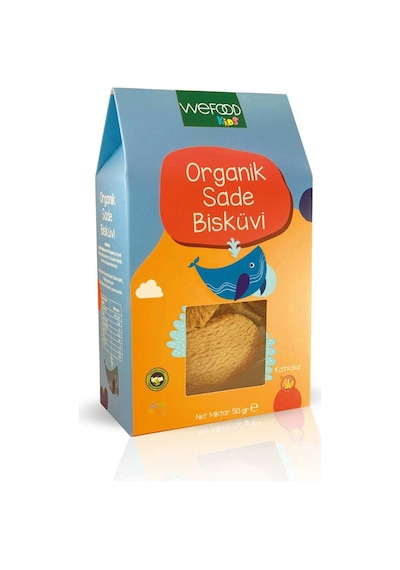 Wefood Kids Organik Sade Bisküvi 50gr