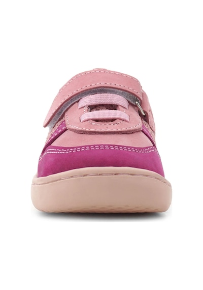 Rakerplus Bob Hakiki Deri Pembe Barefoot Cırtlı Lastikli Bebek Sneaker Ayakkabı Pembe