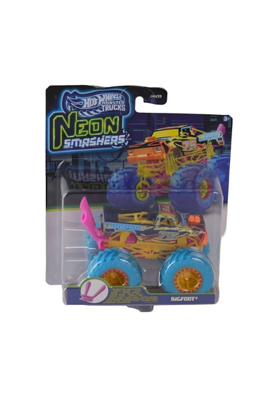 Jmv39 Hot Wheels Monster Trucks Neon Smashers Araç Serisi Çok Renkli