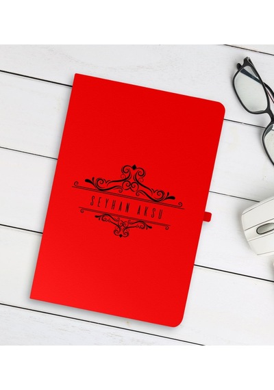 Kişiye Özel İsimli Kırmızı Defter - 8 Kırmızı