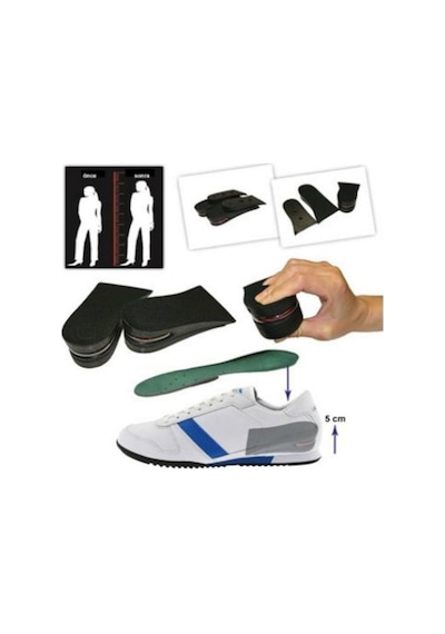 Gizli Topuk Hava Yastıklı Boy Uzatan Uzatıcı Tabanlık 5 CM