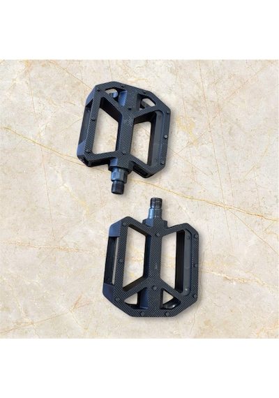 Zozo Pedal Hf-605 Mtb Reflektörlü Bisiklet Pedalı Plastik Dış Yüzey Siyah Geniş Bisiklet Pedal