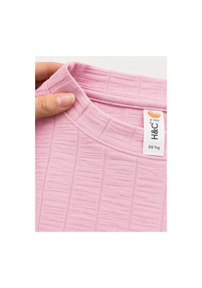 H&c Coolboy H&c Kız Çocuk Pijama Takımı Jakarlı Uzun Kollu Üst Ve Lastikli Alt 2 Li Takım Pembe H&c Coolboy H&c Kız Çocuk Pijama Takımı Jakarlı Uzun Kollu Üst Ve Lastikli Alt 2 Li Takım Pembe