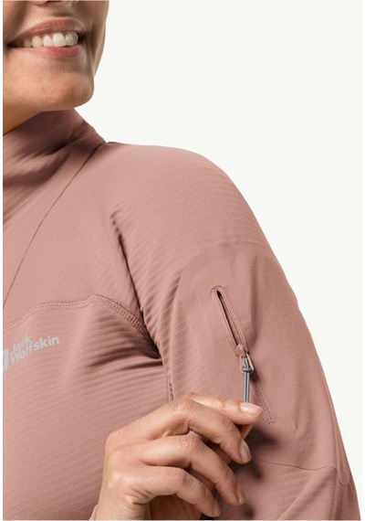 Jack Wolfskin 1710981 2919 Prelight Fz W Rose Dawn Kadın Polar 001