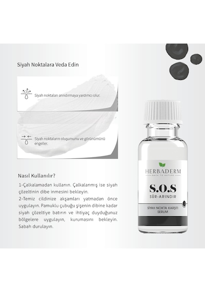 Herbaderm S.O.S Siyah Nokta Karşıtı Serum 20 ML