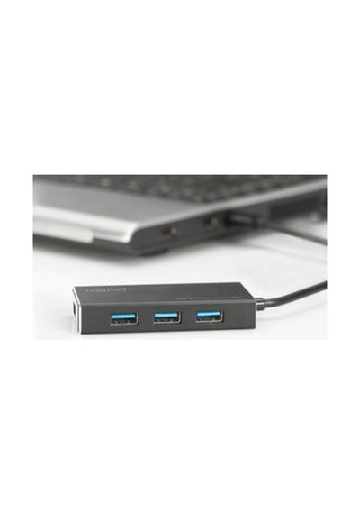 Da-70240-1 4 Port Usb 3.0 Hub, 5v/2a Güç Adaptörü Dahil, Alüminyum