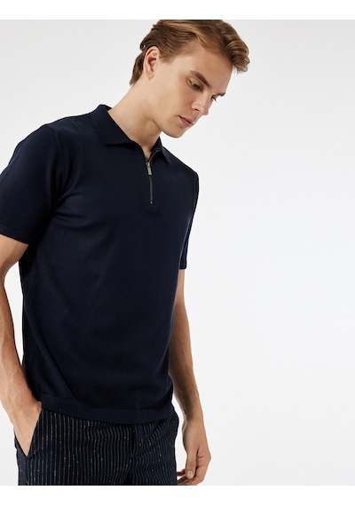 Koton Viskon Regular Fit Polo Yaka Yarım Fermuarlı Kısa Kollu Triko Tişört Lacivert 6wam70011ht Lacivert Koton Viskon Regular Fit Polo Yaka Yarım Fermuarlı Kısa Kollu Triko Tişört Lacivert 6wam70011ht Lacivert