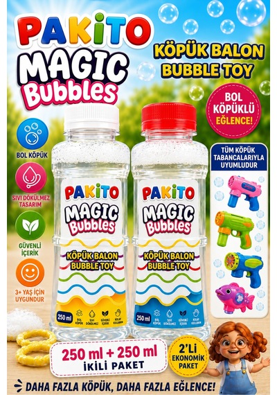 Bubble Köpük Balon Sıvısı Solüsyonu Köpük Tabancaları Ve Diğer Oyuncaklar İçin Renksiz