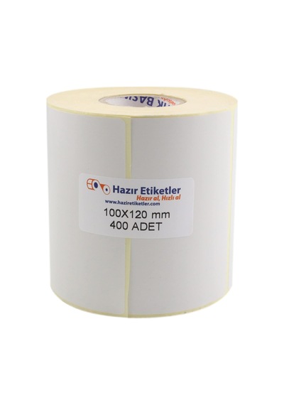 Al Hızlı Al Kargo Etiketi Eko Termal Etiket 100mm X 120mm Ruloda 400 Adet 40mm Çapında Direk Termal Transfer Etiketi 1