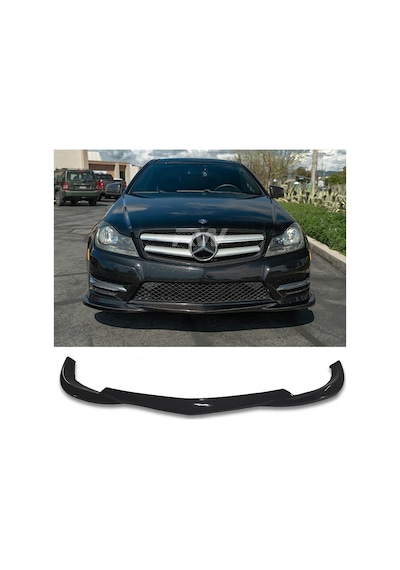 Mercedes W204 C180 Ön Lip Parlak Siyah Plastik Ön Ek Karlık 2011 2012 2013 2014 Makyajlı Kasa Karlık+bodykit+ek