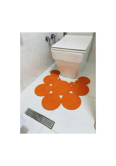 Jüt, Hasır, Paspas, Banyo Paspası, Klozet Önü Paspası, Klozet Paspas, Çift Taraflı Portakal Portakal