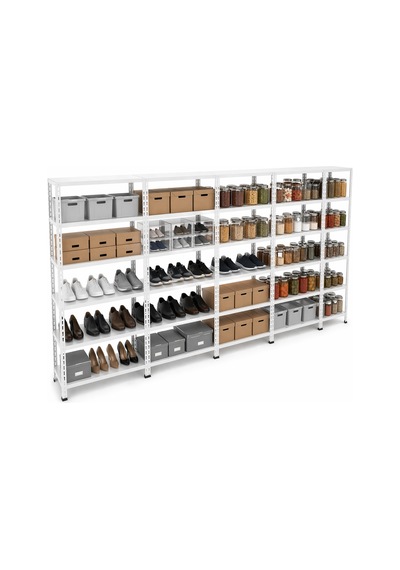 31x465x200 Cm Beşli Seri Bağlantılı 6 Katlı Modüler Çelik Raf Sistemi Elektrostatik Fırın Boyalı Çok Amaçlı Depolama Ve Ayakkabılık Rafı Beyaz 31x465x200 Cm Beşli Seri Bağlantılı 6 Katlı Modüler Çelik Raf Sistemi Elektrostatik Fırın Boyalı Çok Amaçlı Depolama Ve Ayakkabılık Rafı Beyaz